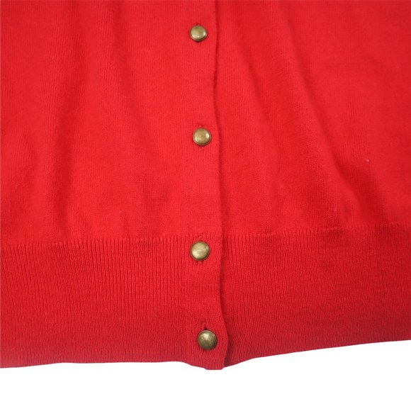 tommy hilfiger red bow sleeve XL Cardigan sweater - Picture 5 of 11
